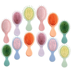 12 Pack Mini Hair Brush Bulk, Wet Hair Brush for Travel, Mini Brush for Most Hair Types, Travel Brushes, Bridesmaid Gifts