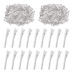Swpeet 200Pcs 3inch - 7.5cm Alligator Hair Clips Kit, Perfect for Metal Duck Bill Hair Clips Flat Top Single Prong Hairpins for Hair Styling DIY Accessories