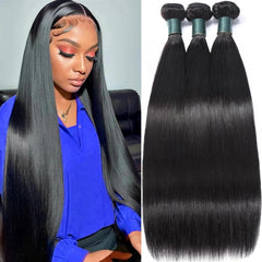 Great Grace 12A Deep Wave Human Hair Bundles 24 26 28 Inch Curly Bundles Human Hair 100% Unprocessed 3 Bundle Brazilian Virgin Human Hair Extensions Quick Weave Natural Black Color