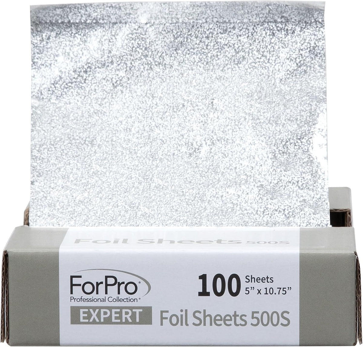 ForPro Professional Collection Expert Embossed Foil Sheets 500S, Aluminum Foil, Pop-Up Foil Dispenser, Hair Foils for Color Application and Highlighting Services, Food Safe, 5"W x 10.75"L, 500-Count
