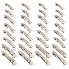 100Pcs Iron Blank French Barrette Hair Clip 4 Sizes 39/51/59/78mm Long Platinum for DIY Hair Accessories Making