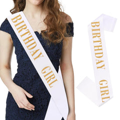 CIEHER 67" L x 3.6" W Birthday Sash - Rose Pink Girl , Queen , Gifts and Decorations