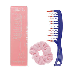 Big Hair Tools Extra Large Wide Tooth Comb for Thick, Curly, Wavy or Long Hair - Frizz-Free Detangling Shower Comb - Orange