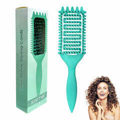 Curly Hair Brush for Curly Hair, Curl Defining Brush for Styling and Defining Curls for Women and Men, Wet or Dry Hair (Green)