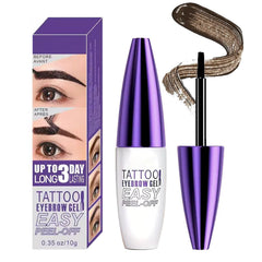 Peel Off Tattoo Eyebrow Gel Tinting，Tattoo Brow Easy Peel Off Tint,，Waterproof Longlasting Peel Off Eye Brow Tinted Glue，Up to 3 Days Brow Stain，Cruelty Free For All Types Of Eyebrows