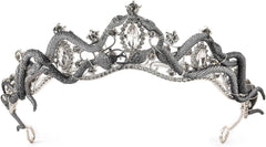 Medusa Snake Crown for Wemen - Meduza Greek Goddess Cosplay Headband Royal Gemstone Gothic Queen Halloween Headwear