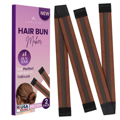 Women's Hair Bun Maker Tool - French Twist Fold Wrap Snap Hair Accessories by Andlane (3 Blonde)