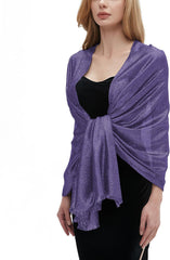 Umjetnost Womens Sparkling Metallic Shawls and Wraps for Evening Dresses Wedding Party