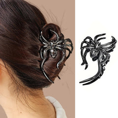 Halloween Bat Hair Claw Clips for Women - Black Metal Non-Slip Jaw Clips With Bat Shape Designs - Horror Hair Accessories