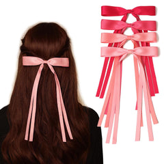 LFOUVRE Hair Accessories: Bow Clips, Tassel Ribbons, Bowknot Barrettes with Long Tails for Women and Girls