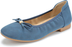 Women's Comfortable Ballet Flats Round Toe Flat Shoes for Women Bow Dressy Flats Shoes with Arch Support Insole