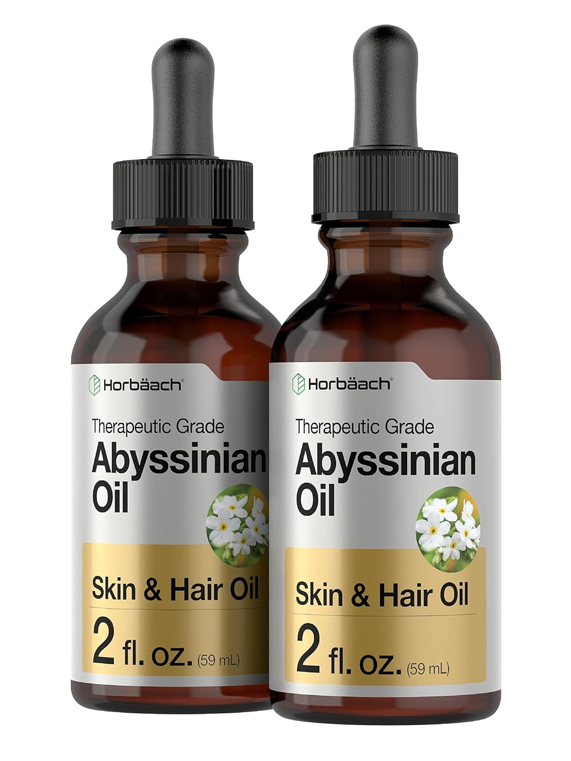 Horbäach Abyssinian Oil | 4 fl oz | Hair and Skin Oil | Paraben, SLS and Fragrance Free | from Crambe Abyssinica Seed