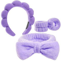 Headbands for Women - Spa Headband and Wristband Set - Headband for Washing Face,Facial Mask,Makeup and Skin Care,Gifts for Women and Teen Girl Gifts Trendy Stuff