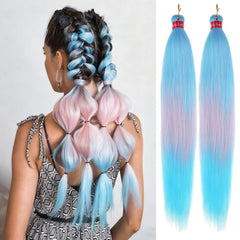 Purple Braiding Hair Pre Stretched 2 Packs Box Braids Hair Extensions 26 Inches Synthetic Pre Stretched Braiding Hair
