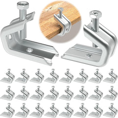 1/4" x 20 Beam Clamp for Threaded Wire Ring, Zinc Plated Steel Beam Clamp with Harden Point Screws for 1/2 inch Flanges 50 Pack