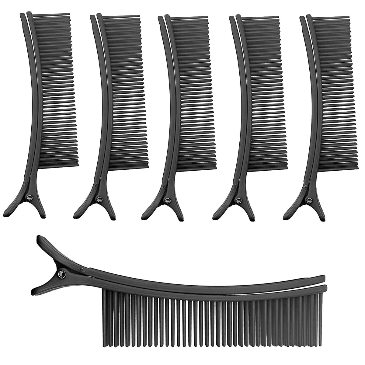 6 PACK Grip Alligator Clips for Hair Sectioning, Styling, Haircuts, Coloring, and DIY Accessories