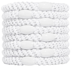 L. Erickson Grab & Go Ponytail Holders, Black, Set of Eight - Exceptionally Secure with Gentle Hold