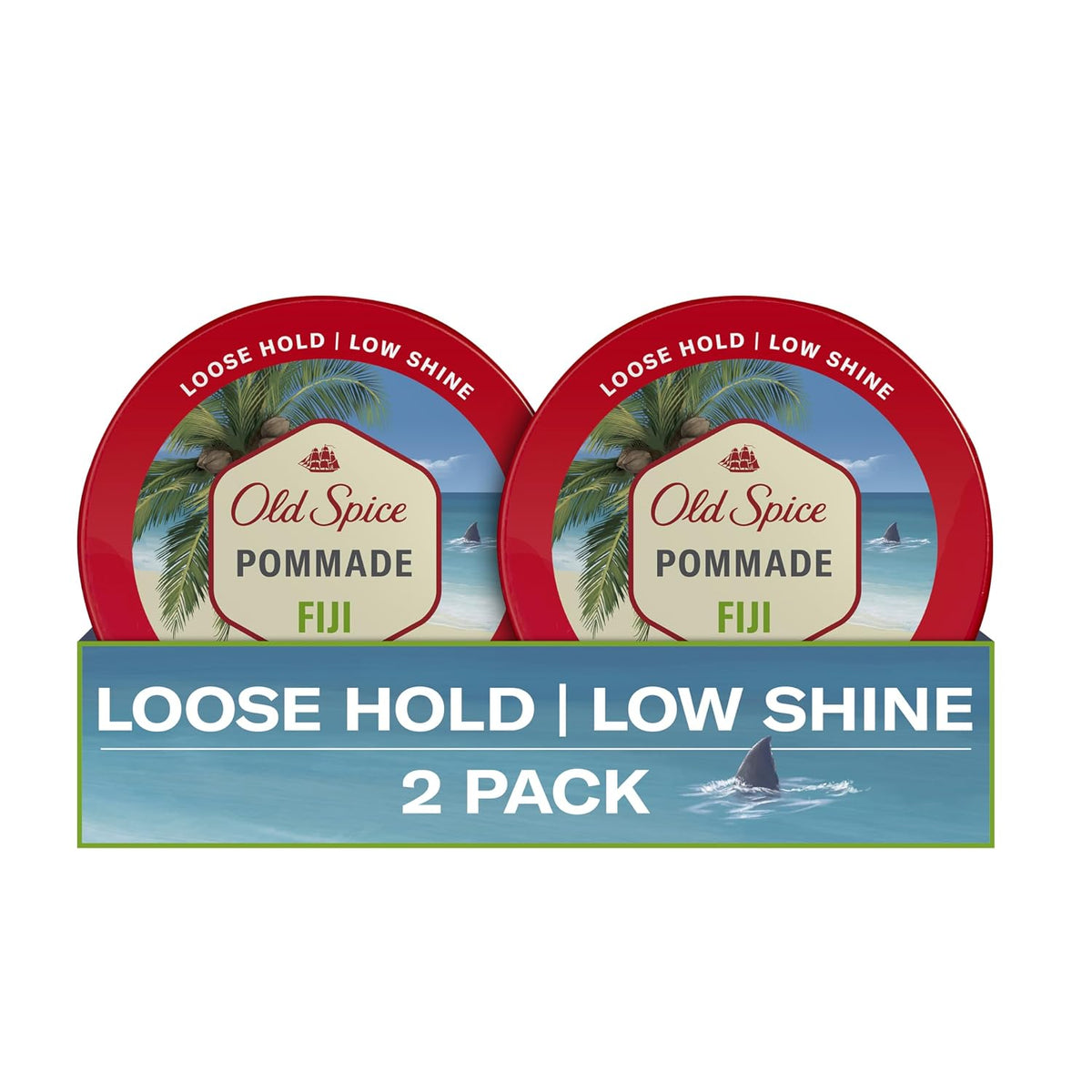 Old Spice Classic Pomade for Men, Medium Hold, Low Shine, Men's Hair Styling, 2.22 Oz Each, Twin Pack