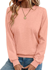 Crewneck Sweatshirts Women Long Sleeve Oversized Sweatshirt Fleece Lined Casual Pullover Tunic Tops Fall Sweaters