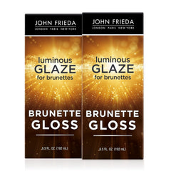 John Frieda Brilliant Brunette Luminous Glaze, Hair Gloss Enhances Rich Color and Boosts Shine for Silky Brunette Hair, Enhances While Mending Damaged Hair Surfaces, 6.5 Oz