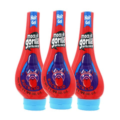 Moco de Gorila Punk, Hair Styling Gel, Reactivate with water, Long-lasting Hold, 3-Pack of 11.99 Oz Each, 3 Squeezable Bottles.
