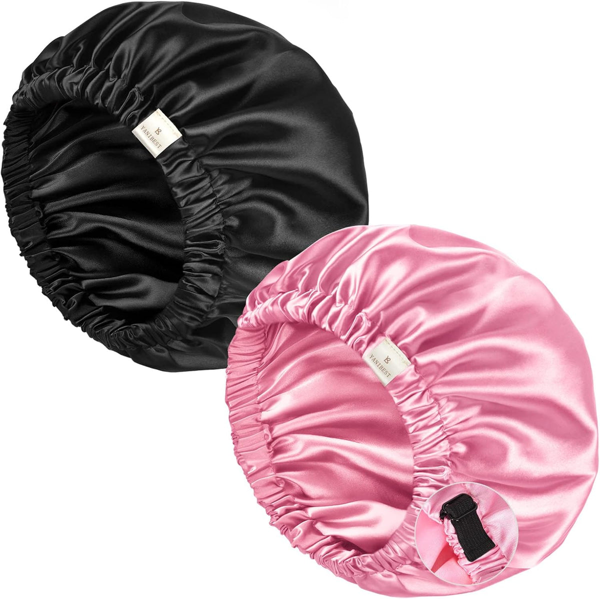 YANIBEST Silk Bonnet Satin Bonnet for Sleeping Women and Men, Adjustable Double Layer Hair Bonnet for Curly Braids Hair