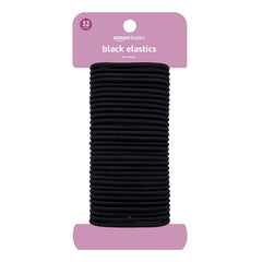 Amazon Basics Pony Tail Hair Ties - Bright 4 MM Elastics for All Types, 32 Count