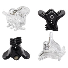 BokWin 24 Pcs Mini Claw Hair Clips,10mm/0.39 Inch Plastic Hair Claw Clips,Clear Hair Clamp for Girls Women and Kids