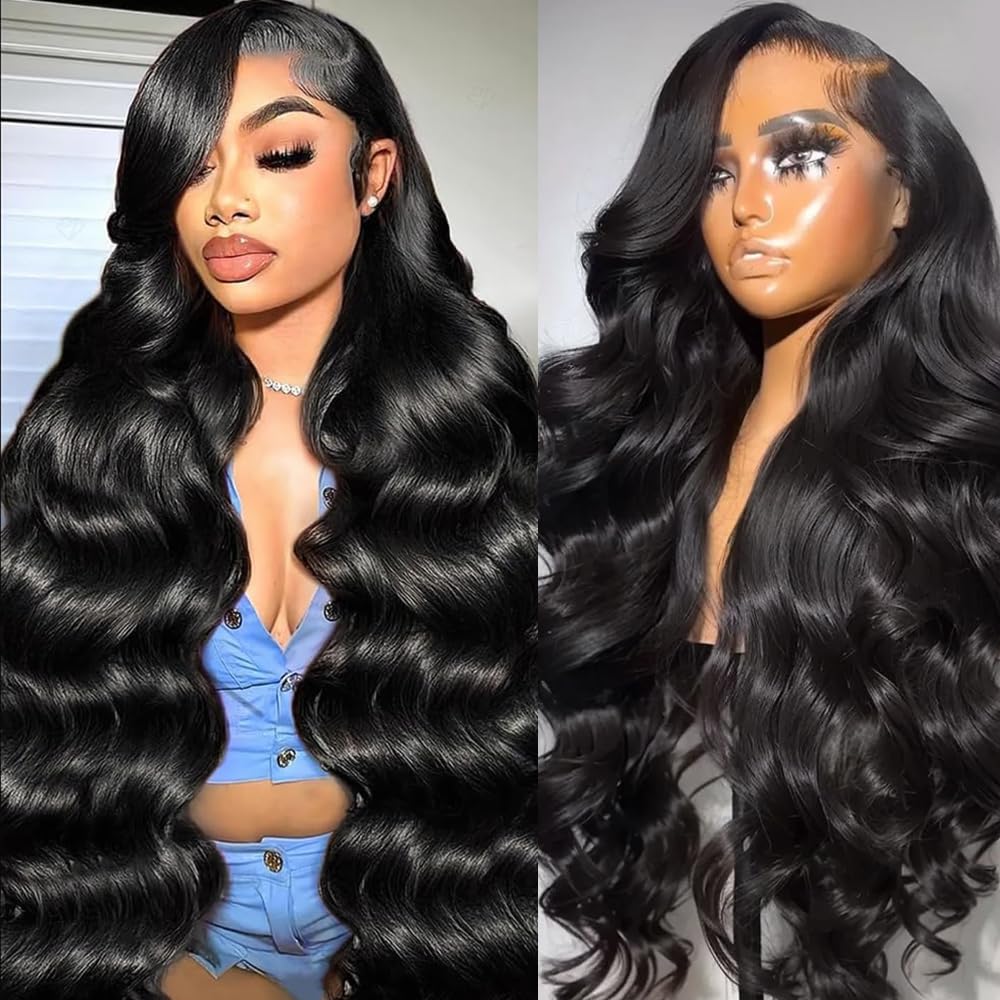 30 Inch 13x6 Lace Front Wigs Human Hair Pre Plucked Real Virgin Human Hair Wig Invisilbe Hairline Tiny Knots 200 Density Body Wave HD Lace Frontal Wigs 3X Longer Lifespan