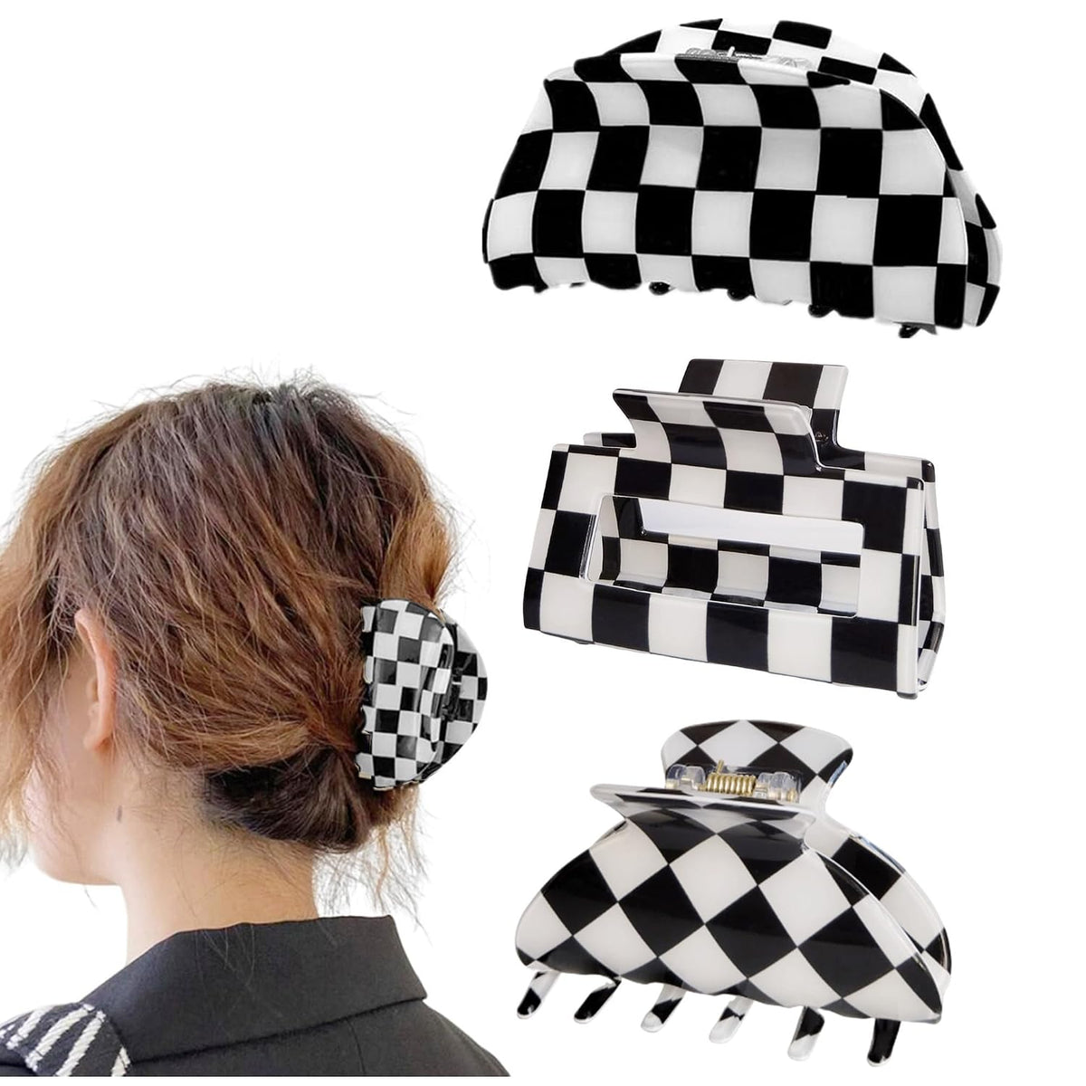 2 Pack Big Hair Claw Clips Tortoise Shell Nonslip Large Claw Clip For Women Celluloid Leopard Print Jaw Clips For Thick Hair