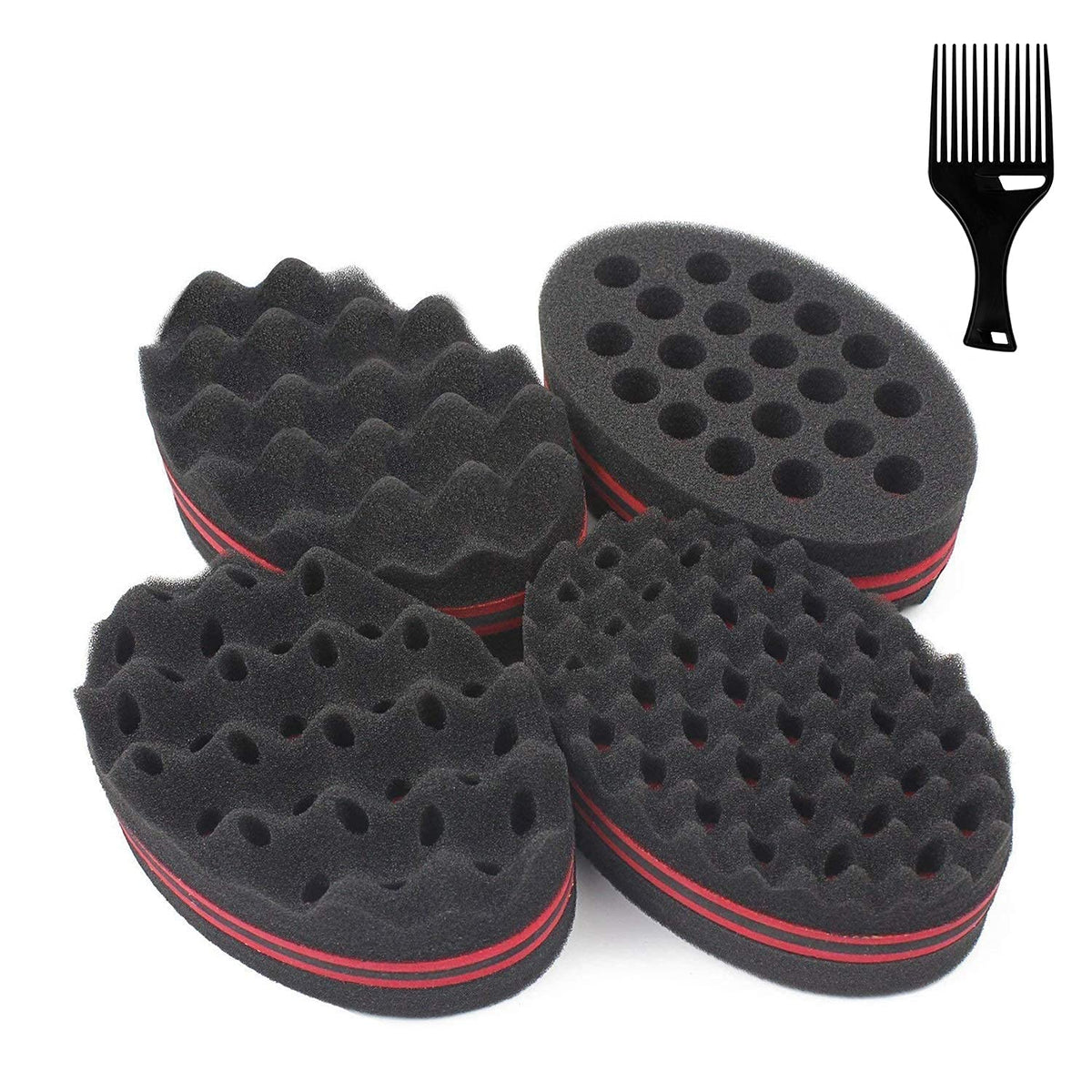 AIR&TREE Magic Barber Sponge Brush for Waves, Dreadlocks, Coils, and Afro Curls - Hair Care Tool with 7 & 16 mm Diameters (1 PCS)