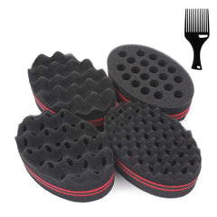 AIR&TREE Magic Barber Sponge Brush for Waves, Dreadlocks, Coils, and Afro Curls - Hair Care Tool with 7 & 16 mm Diameters (1 PCS)