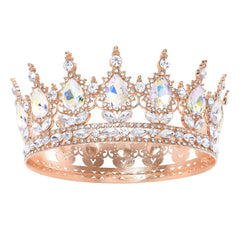 Silver Queen Crown for Women Crystal Tiara for Girl Rhinestone Wedding Headband for Bride Hair Accessories for Costume Birthday Party Prom Gifts
