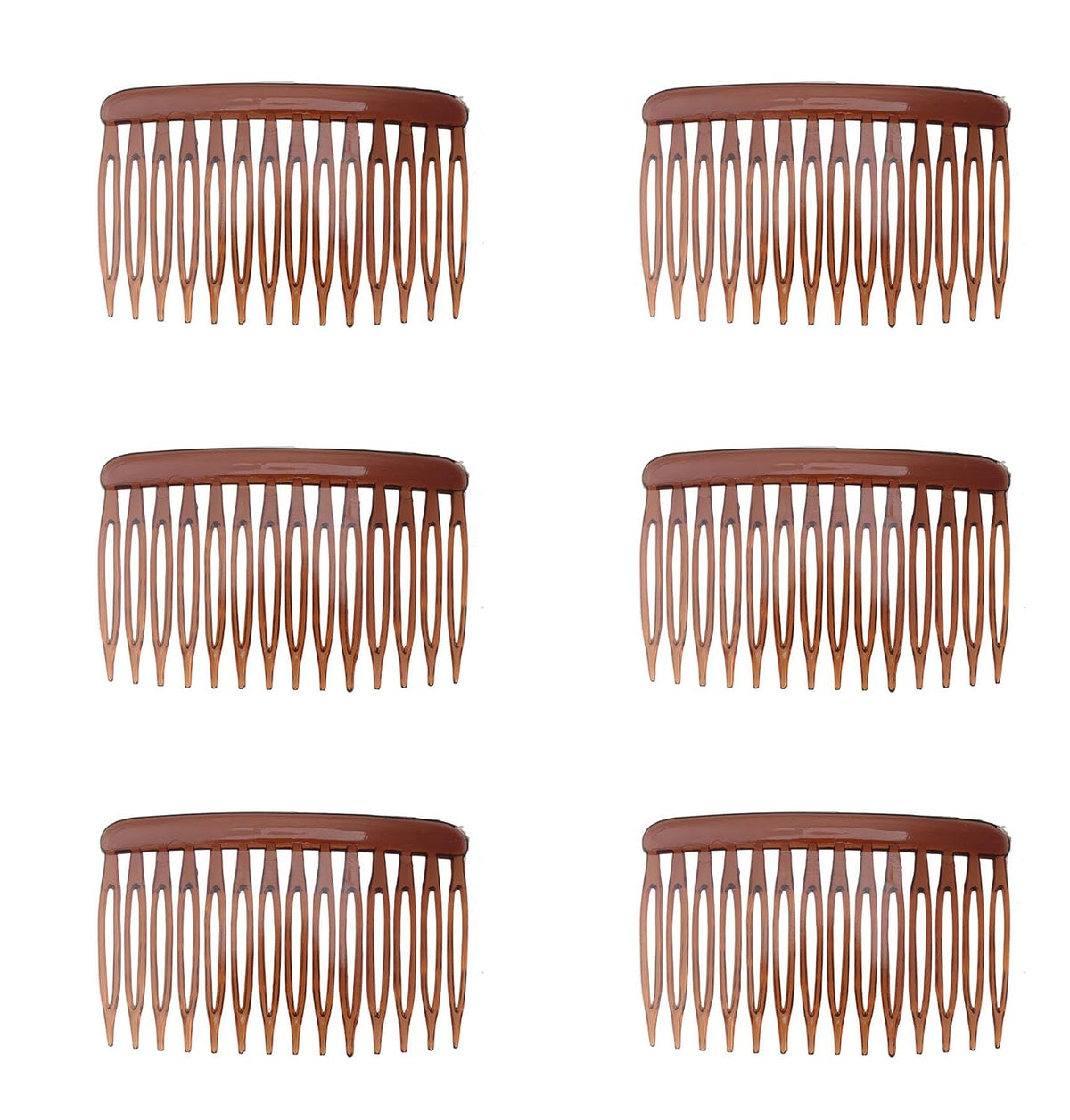 6 Pcs 14 Teeth Hair Side Comb Twist French Vintage Style Hair Clips Pins Accessories Supplies for Women Girls Bridal Wedding Veil Fine Long Curly Hair (Black)