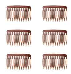 6 Pcs 14 Teeth Hair Side Comb Twist French Vintage Style Hair Clips Pins Accessories Supplies for Women Girls Bridal Wedding Veil Fine Long Curly Hair (Black)