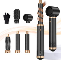 Blow Dryer Brush 5 in 1, Negative Ion Hair Dryer Brush Set Upgrade Hot Air Brush Air Styler Curling Wrap Air Curler, Curling Iron Hair Styling Tools As A Gift for Straight/Curl/Drying/Smoothing