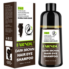 Light Brown Hair Dye Shampoo for Women Men, Gray Hair Coverage Seimi Permanent Instant 3 in 1 Hair Color Shampoo Champu Para Canas Muier