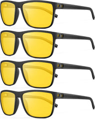 NSSIW Mens-Sunglasses Polarized Sunglasses Men : Classic Sun Glasses with UV Protection for Driving Fishing Golf 4 Packs