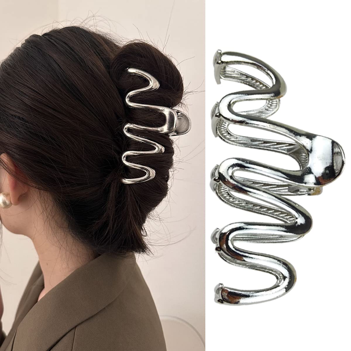 Gold Music Note Hair Clip, Metal Claw Clips for Women Girls Musical Score Hair Design Hair Accessories Strong Hold Jaw Clips for Thick Hair