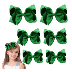 Red Hair Bows For Girls and Toddler - 6 pcs Red Bow 6 inch ×2, 4 inch ×2, 3 inch ×2 …