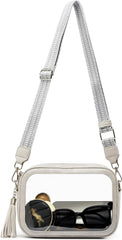 Clear Bag for Stadium Events, Clear Purse Stadium Approved Crossbody Bag for Concerts Sports Festivals Events Women