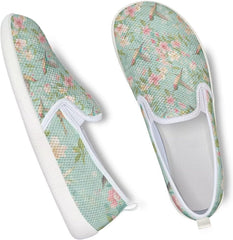 Women's Slip On Casual Flats Girls Breathable Loafers Low-Cut Walking Shoes Fashion Round Toe Dress Shoes for Laides SizeUS 6-11