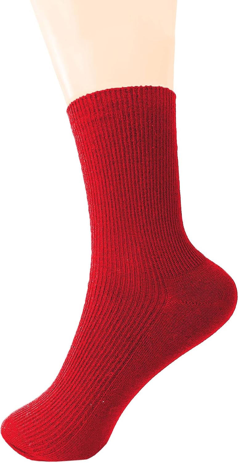 Womens Ribbed Knit Socks Cotton Athletic Running Casual Crew Socks