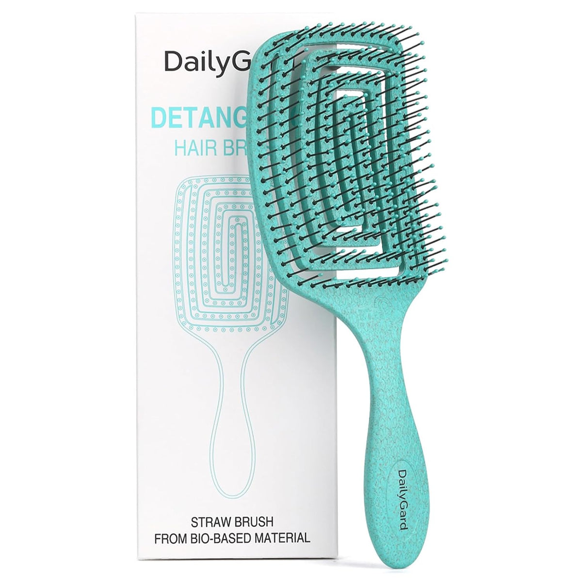 Detangling Brush, Dry and Wet Vented Detangler Hair Brush for Women and Men, Professional Paddle Curved Styling Hairbrush for Straight/Curly/Thick/Long/Wavy/Damaged Hair, Blue