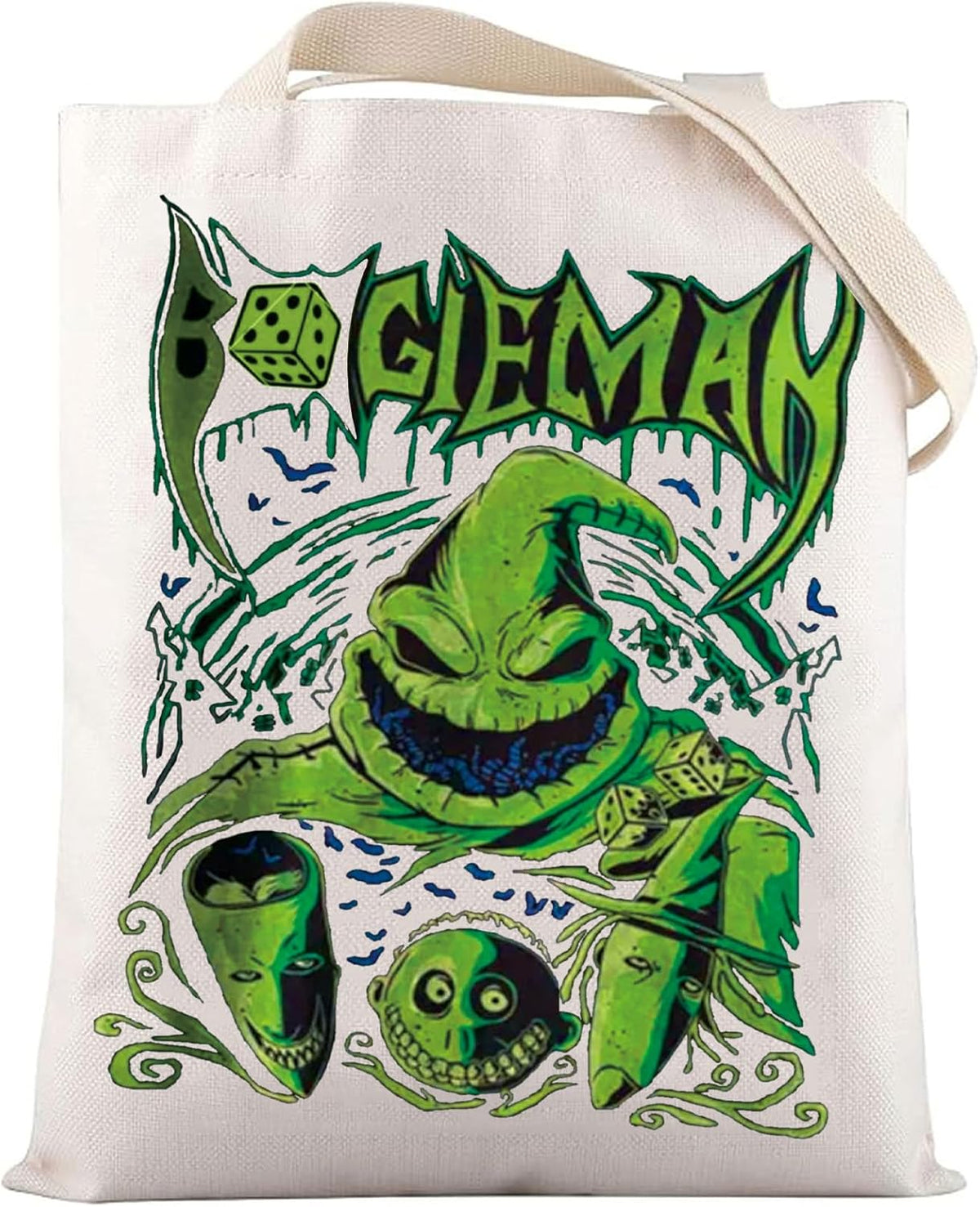 LEVLO Funny Grenn Ghost Tote Bag Nightmare Halloween Movie Fans Gift Ghost Shoulder Bag Shoulder Bag Spooky Merchandise
