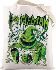 LEVLO Funny Grenn Ghost Tote Bag Nightmare Halloween Movie Fans Gift Ghost Shoulder Bag Shoulder Bag Spooky Merchandise