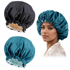Satin Silk Bonnet For Curly Hair Bonnet Braid Bonnet For Sleeping Bonnets For Women Large Double-layer Adjustable