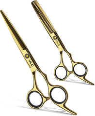 Hair Cutting Scissors Thinning Shears Kit ULG Professional Barber Hairdressing Texturizing Salon Razor Edge Scissor Japanese Stainless Steel 6.5 inch