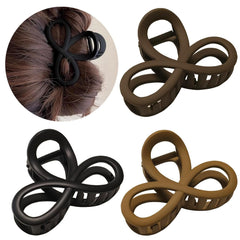 3.3 Inch Hair Claw Clips, Unbreakable No Slip Matte Neutral Claw Clip for Women's Thin & Medium Thick Fine Hair, 3 Pack
