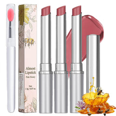 Honey Noir Black/Pink Honey Lipstick, Tinted Sheer Hydrating Lip Gloss for All Skin Tones - Moisturizing Lip Color, Non-Sticky, Long-Lasting Glossy Lip Tint for A Smooth (1PC-Pink)